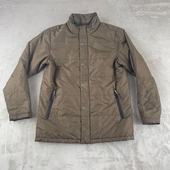 prAna Miro Puffer Jacket Men Large Acorn DWR Full Zip Pockets Quilted Outdoors - Picture 1 of 11